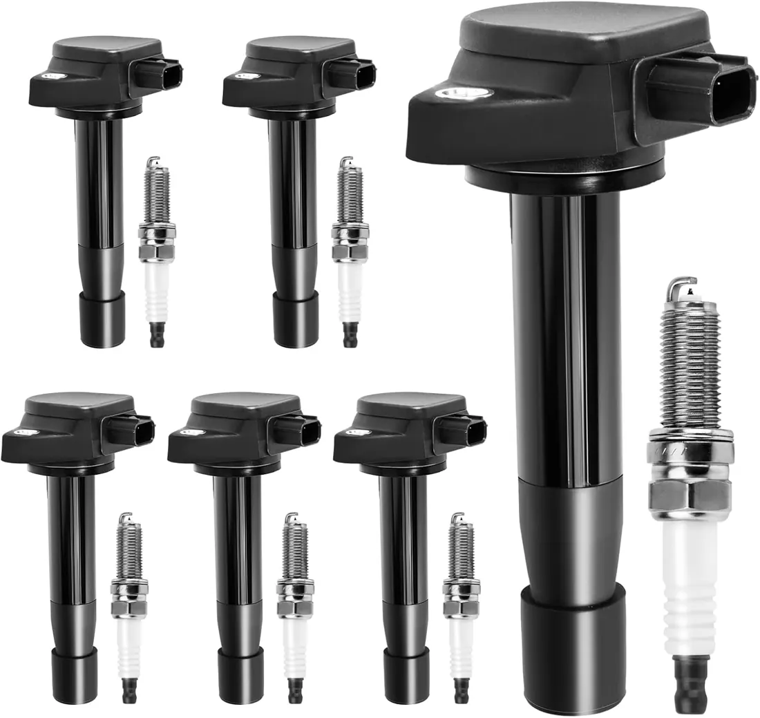 Motorevo 6-Piece Ignition Coil & Iridium Plug Set (Honda Accord/Odyssey, Acura TL/TSX/RL)